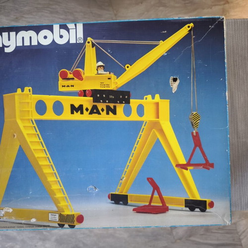 Playmobil 4210 M·A·N Crane Bridge vintage German set used
