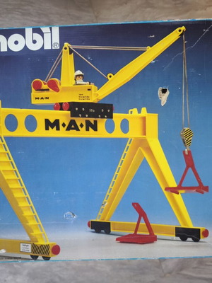 Playmobil 4210 M·A·N Crane Bridge vintage German set used