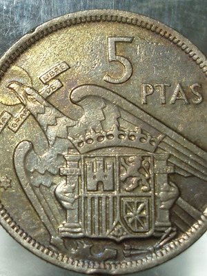 Νόμισμα 5 Pesetas 1957 μεταχειρισμένο, Ισπανία