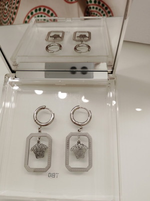 Dangling earrings silver, new