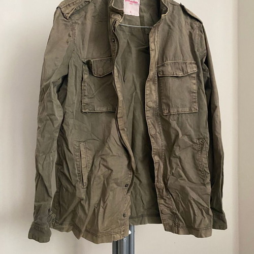 Military jacket Pink Woman used, khaki green, size S