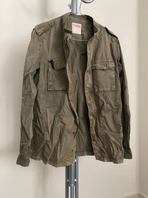 Military jacket Pink Woman used, khaki green, size S