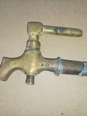 Μπρούτζινη βρύση μεταχειρισμένη, παλιό κομμάτι αντίκα