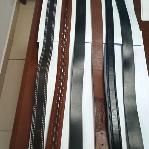 Belts used, pack of 6, black and brown, adjustable