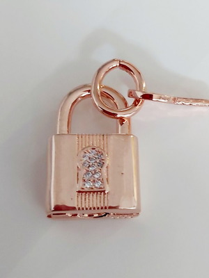Pendant "Padlock with key" s925