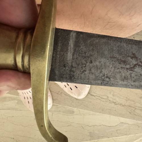 British brass-hilted naval dirk 19th century London, like new