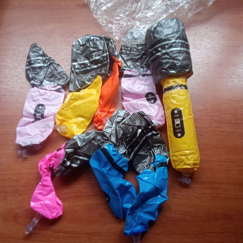 Inflatable carnival microphones new, pack from 2000s
