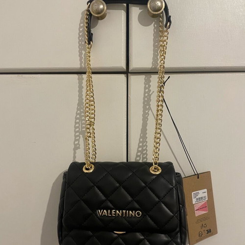 Valentino Bags Ocarina Black Quilted Shoulder Bag New with Tag