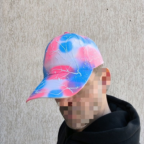 Handmade graffiti style painted hat new, colorful, one size