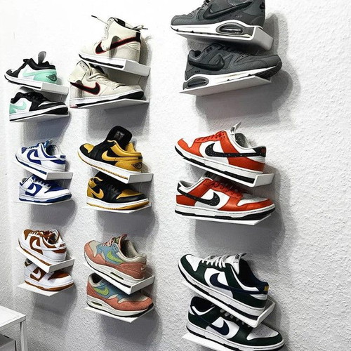 Wall-mounted shoe racks new, 3D printed in color of choice