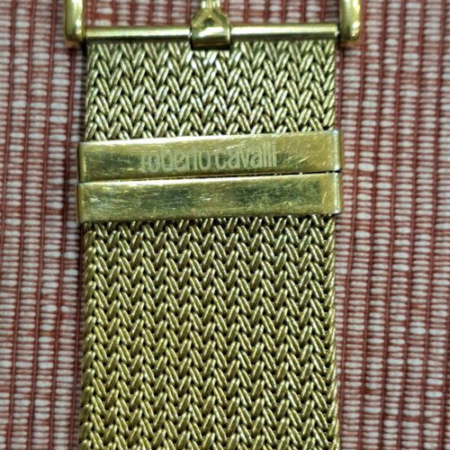 Roberto Cavalli wristwatch used, women's gold color, functional
