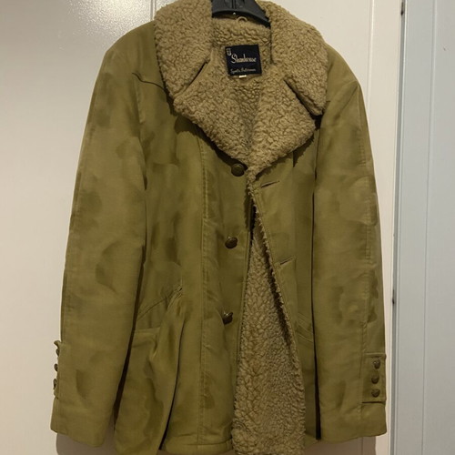 Men's Fur Jacket like new, beige and green, sizes L XL