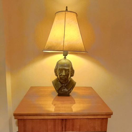 William Shakespeare handmade lamp made to order