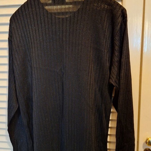 Black transparent blouse like new, size M
