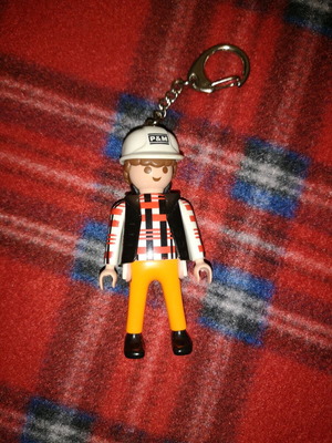Playmobil Worker keychain like new