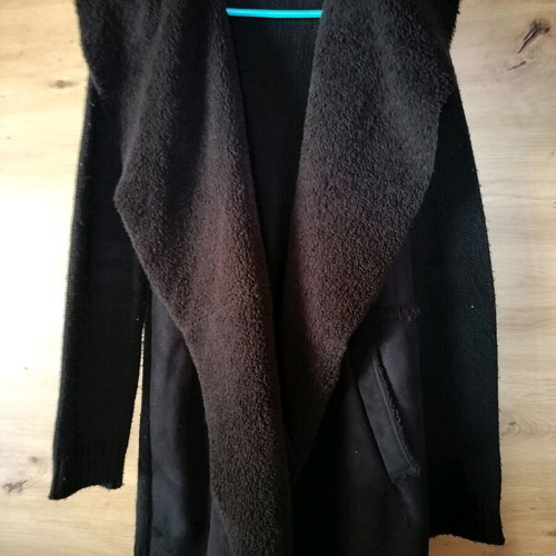 Long black cardigan used, size S