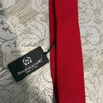Napoleone knitted tie new, red with tags