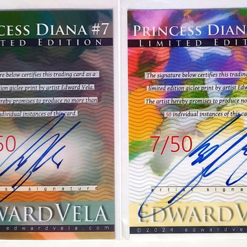 Princess Diana art cards pack of 2, new