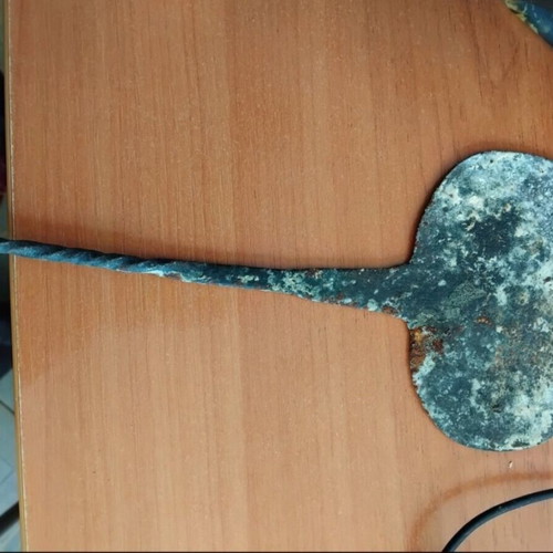 Αντίκα πήλινο σουρωτήρι και όγκριμπκα σετ, 19ος αιώνας