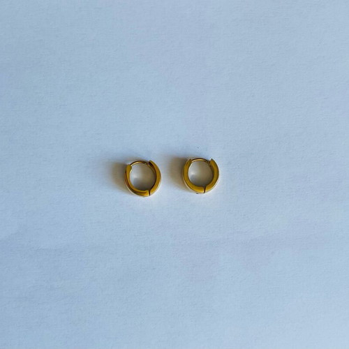 Zara small hoop earrings with decorative stones gold unused