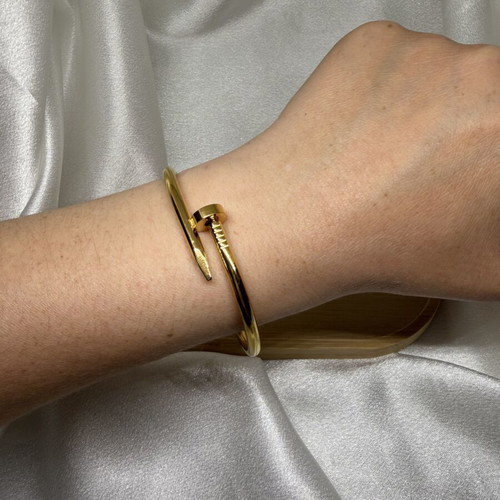 Bracelet nail design new, stainless steel, gold color