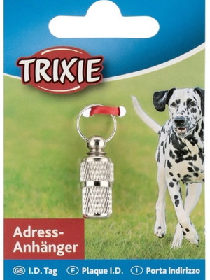 Trixie inox barrel ID tag new for dog or cat