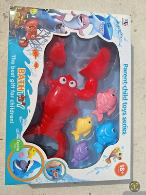 Toys used, ELC Ahoy Pirates puzzle 56 pieces, bath toy, circular ball park