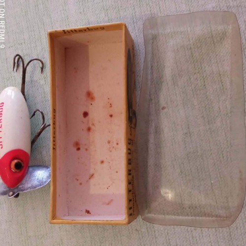 Fred Arbogast Jitterbug vintage fishing lure used with original box