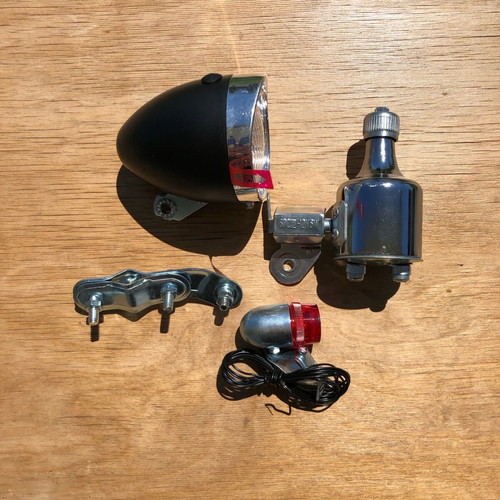 PANCH Bicycle Dynamo Lighting Set 12V6W new with rear light