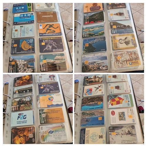 Phone cards and time cards used, pack of 216 mixed