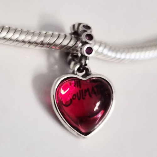 Pandora double pendant charm red heart Soulmate, new