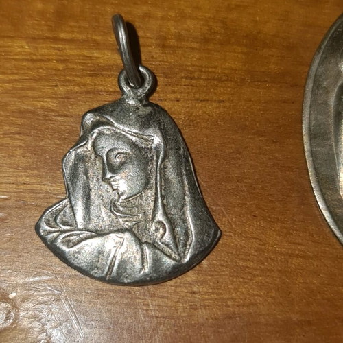 Silver 925, 950 pendants Panagia and St. Raphael used