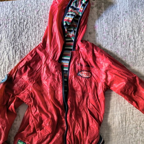 Boboli reversible kids jacket with hood, like new, red