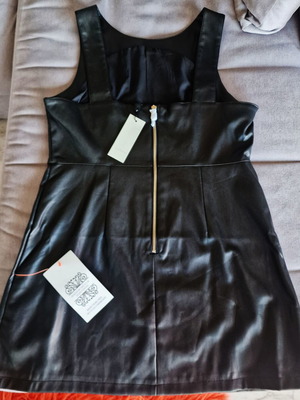 Never Fully Dressed Vegan Leather Petite Dress XXL new, black