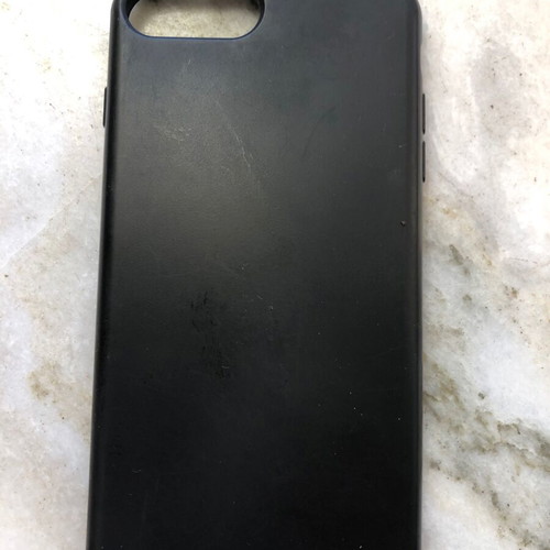 iPhone 7-8 Plus case like new, black plastic with lining