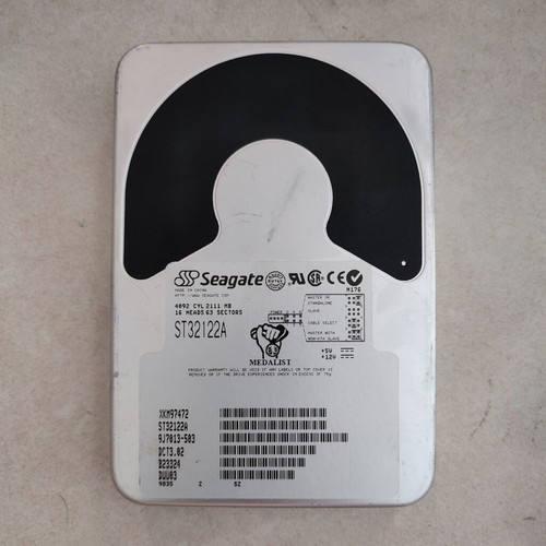Seagate 2.1GB IDE HDD used, tested without bad sectors