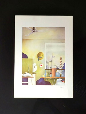 Vintage Art Print Studio Fou by Jean Heine, like new, 50x35cm