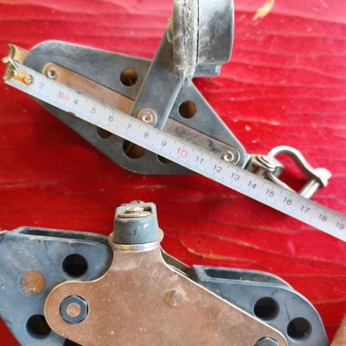 Set of 4 nautical sailing pulleys (blocks)