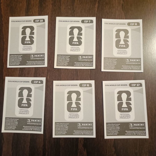 Panini Spain stickers new, set of 6