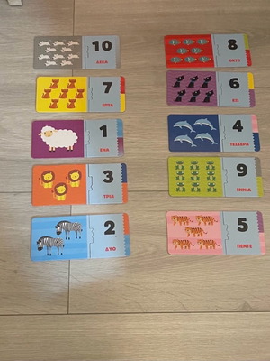 Educational number card game used