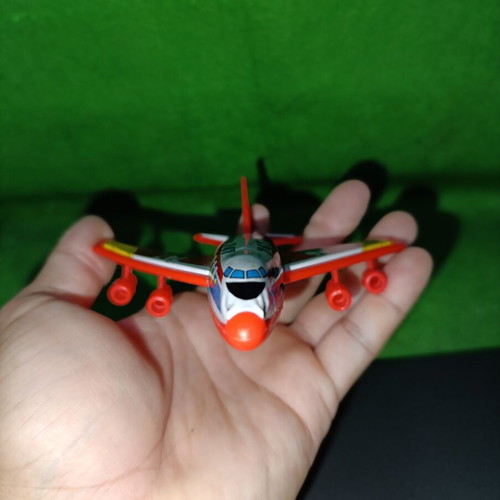 Vintage Japanese Boeing 747 Tin Toy airplane used