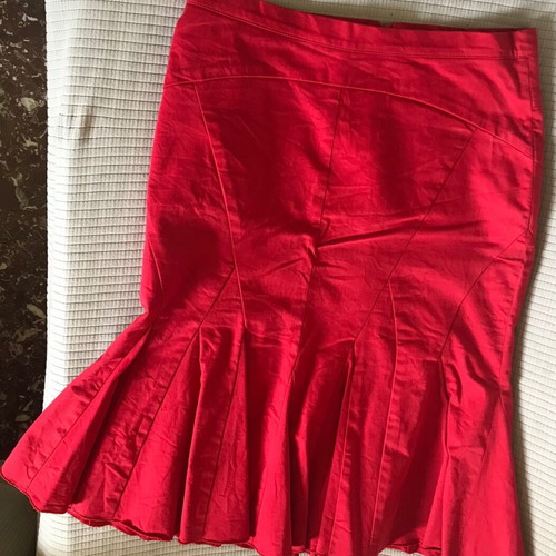 Jupe red skirt small like new, 100% cotton