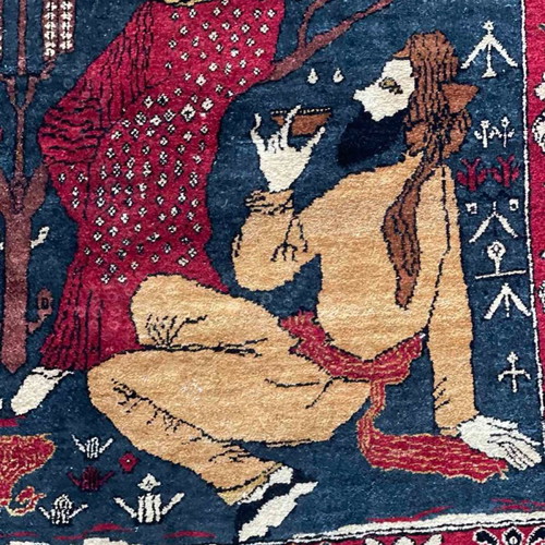 Kabul silk handmade rug new, rare collectible museum-quality silk