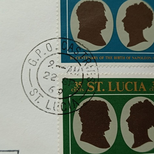 TWO FDC COMMEMORATIVE FIRST DAY COVERS OF SAINT LOUKIA (NAPOLEON AND JOSEPHINE)