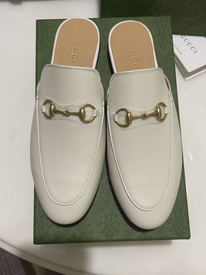 Gucci Princetown Horsebit δερμάτινες παντόφλες ivory EU 38 καινούργιες
