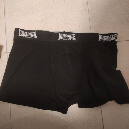Lonsdale men's trunks new, pack of 2, black, size L