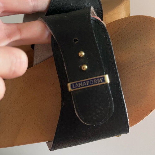 Lanaform women's clogs size 38 like new, black and gray