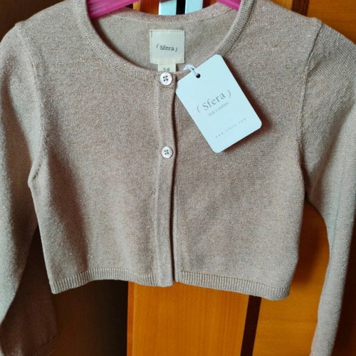 Sfera girls' bolero, gold, size 5-6 years