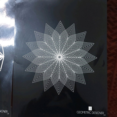 Poster with geometric designs set of 3 like new, illustrated paper