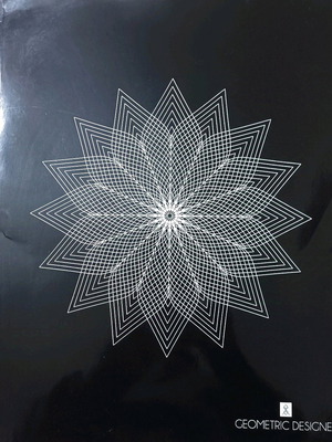 Poster with geometric designs set of 3 like new, illustrated paper